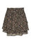 Een korte, bedrukte rok met lurex, Zwart