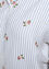Gestreept hemd in viscose met geborduurde bloemetjes
