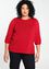 T-shirt in effen, warm tricot, Rood