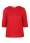 T-shirt in effen, warm tricot, Rood