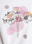 T-shirt met opdruk van bloemen en bubbels