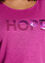T-shirt en coton avec HOPE et sequins