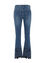 Flared jeans met strass en kant onderaan