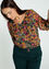 Losse blouse met gebloemde camouflageprint
