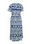 Lange jurk in voile met grafisch motief