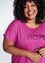 Effen T-shirt met opschrift 'HOPE' in borduursel en pailletten