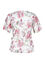 Kanten T-shirt met bloemenprint en knoop