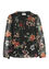 Korte blouse met bloemenmotief en lurexdetails