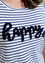 Gestreept T-shirt met HAPPY opdruk