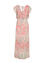 Lange jurk met bloemenmotief en knoop op de rug
